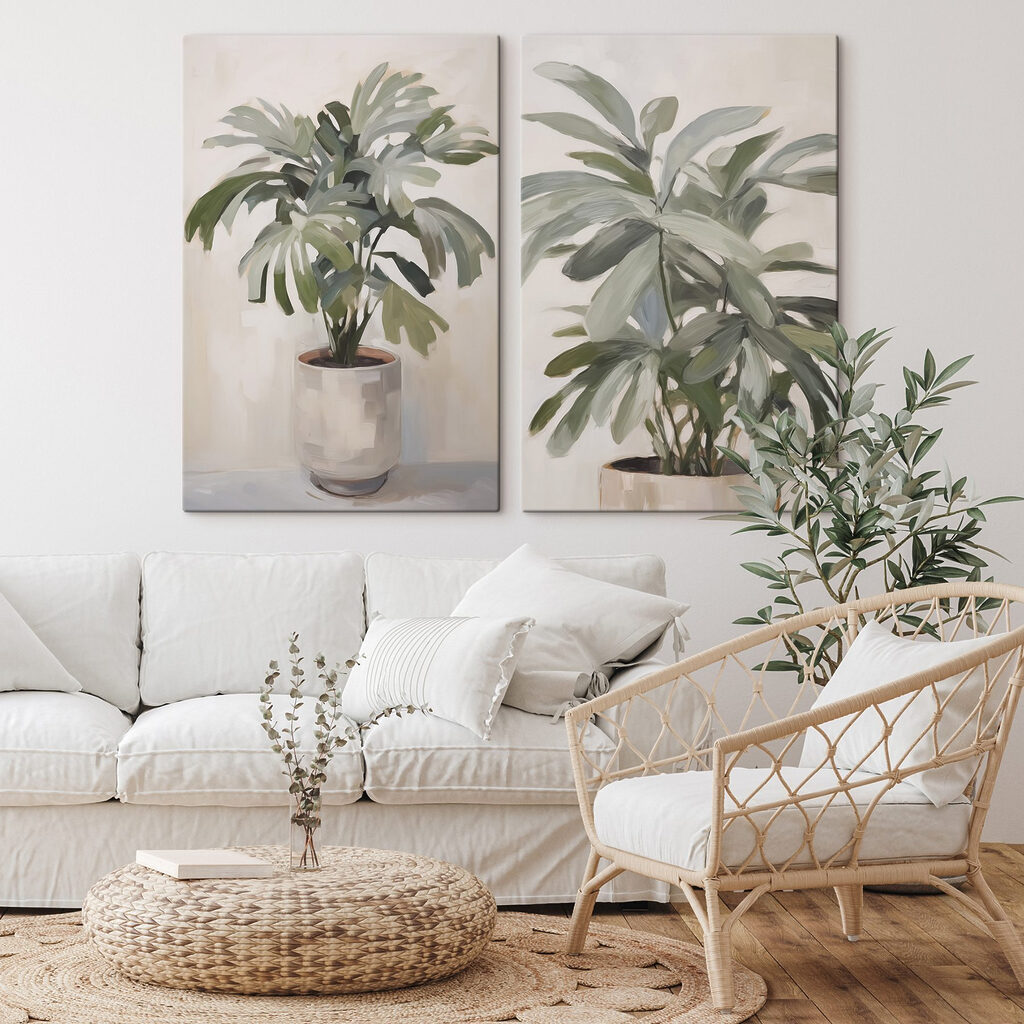 Schilderij van een plant in een pot — interieur 2