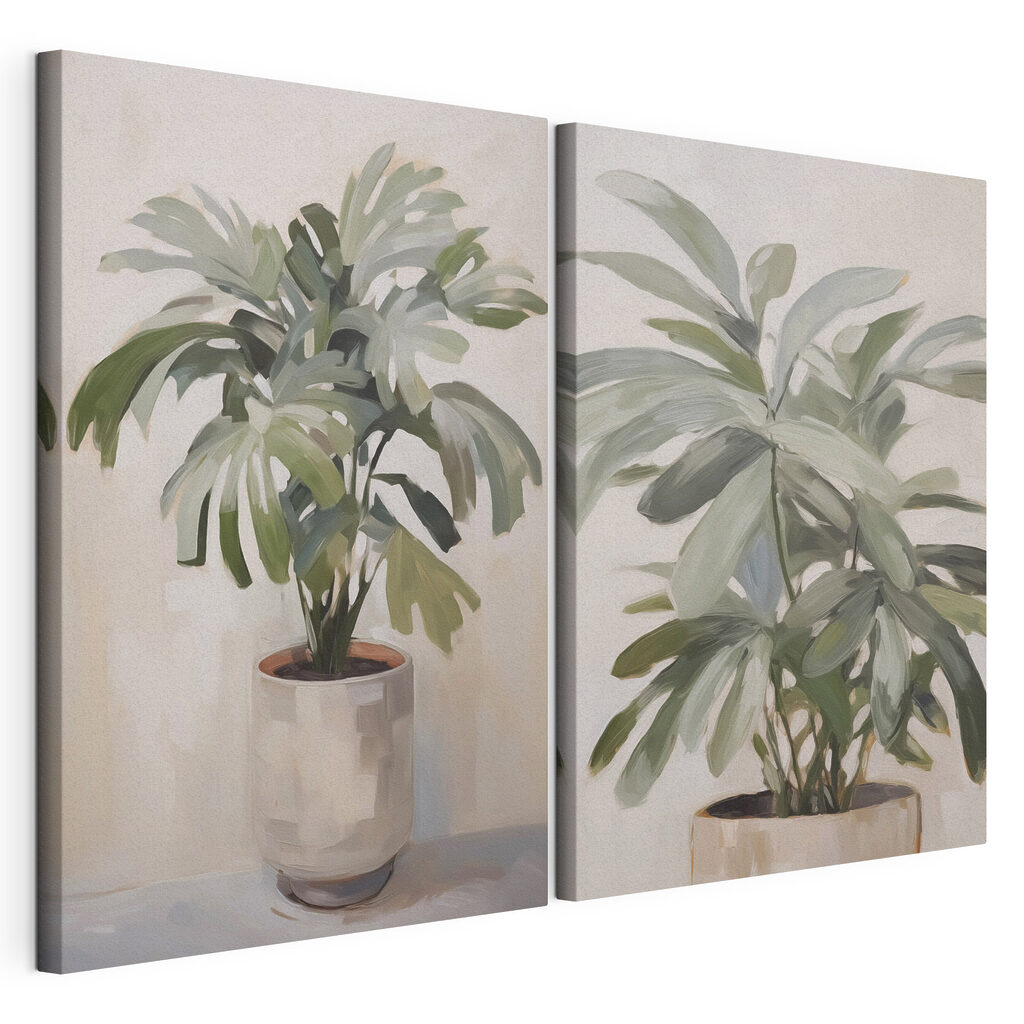 Schilderij van een plant in een pot — productweergave