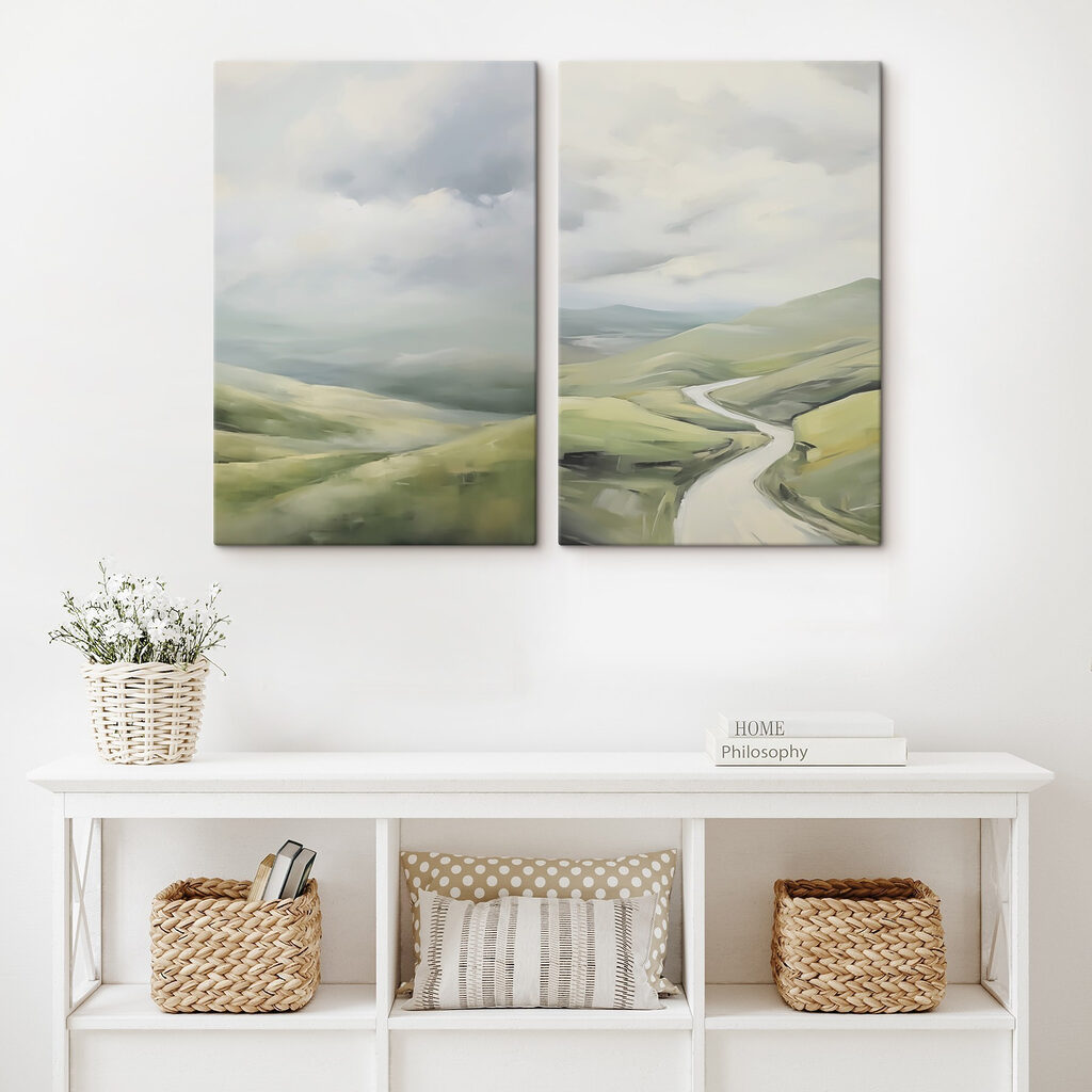 Schilderij van een weg en een heuvel — interieur 2