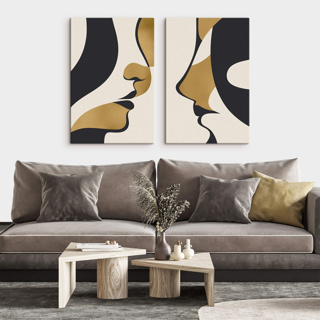 Elegante gezichten in harmonieus contrast — interieur 1
