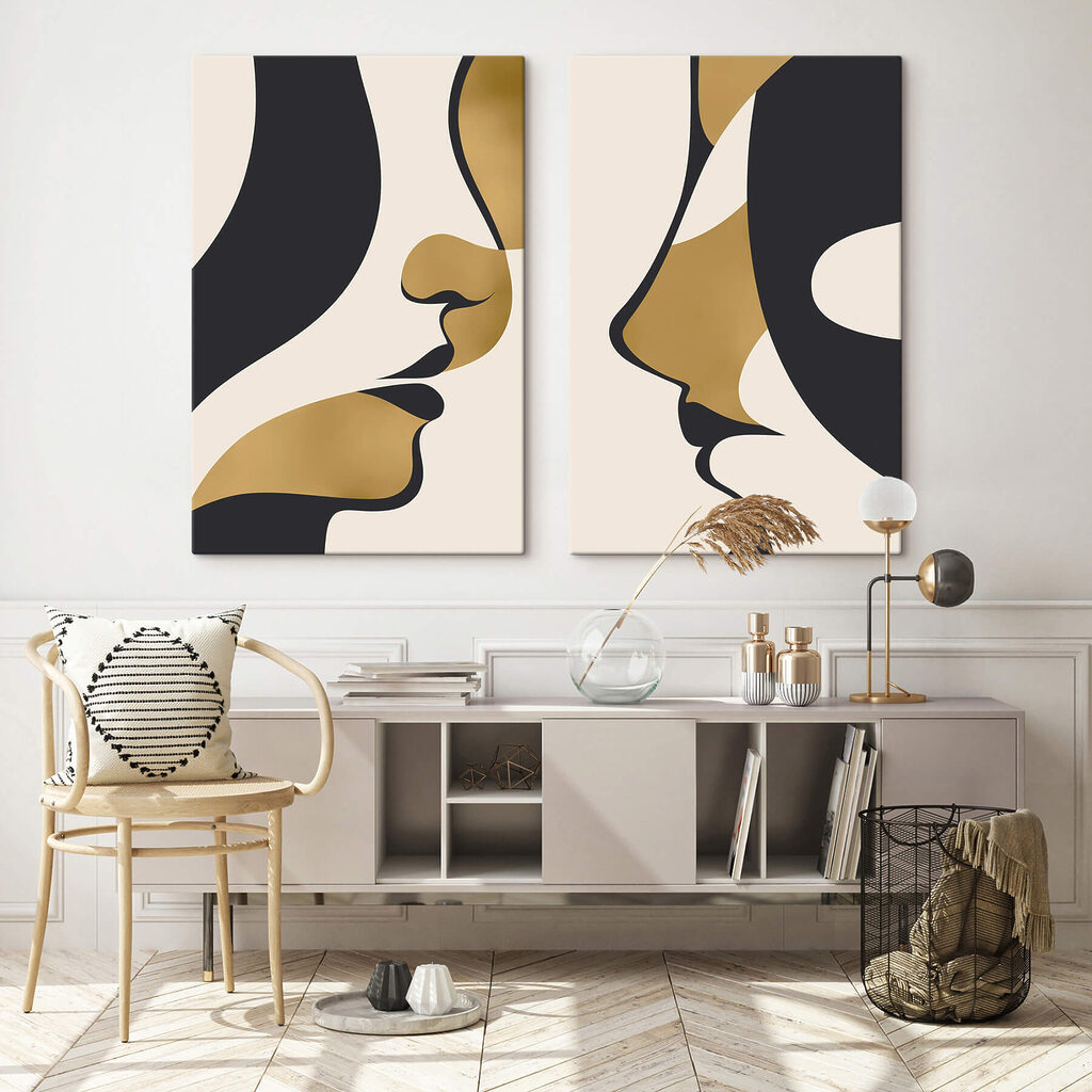 Elegante gezichten in harmonieus contrast — interieur 2