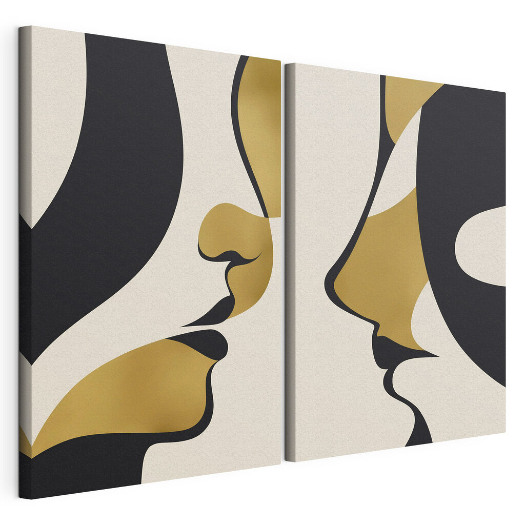 Elegante gezichten in harmonieus contrast — productweergave