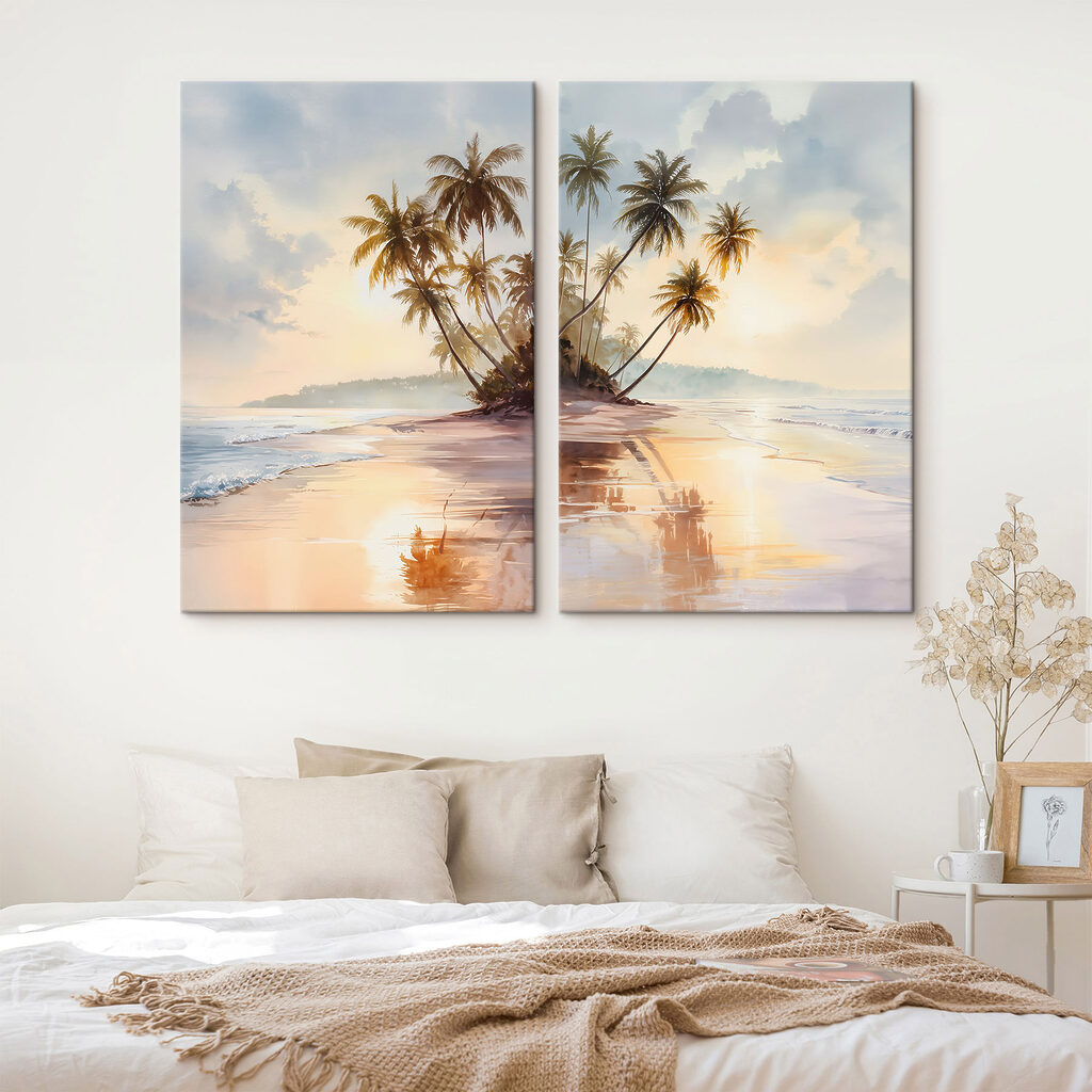 Palmbomen op een strand — interieur 1