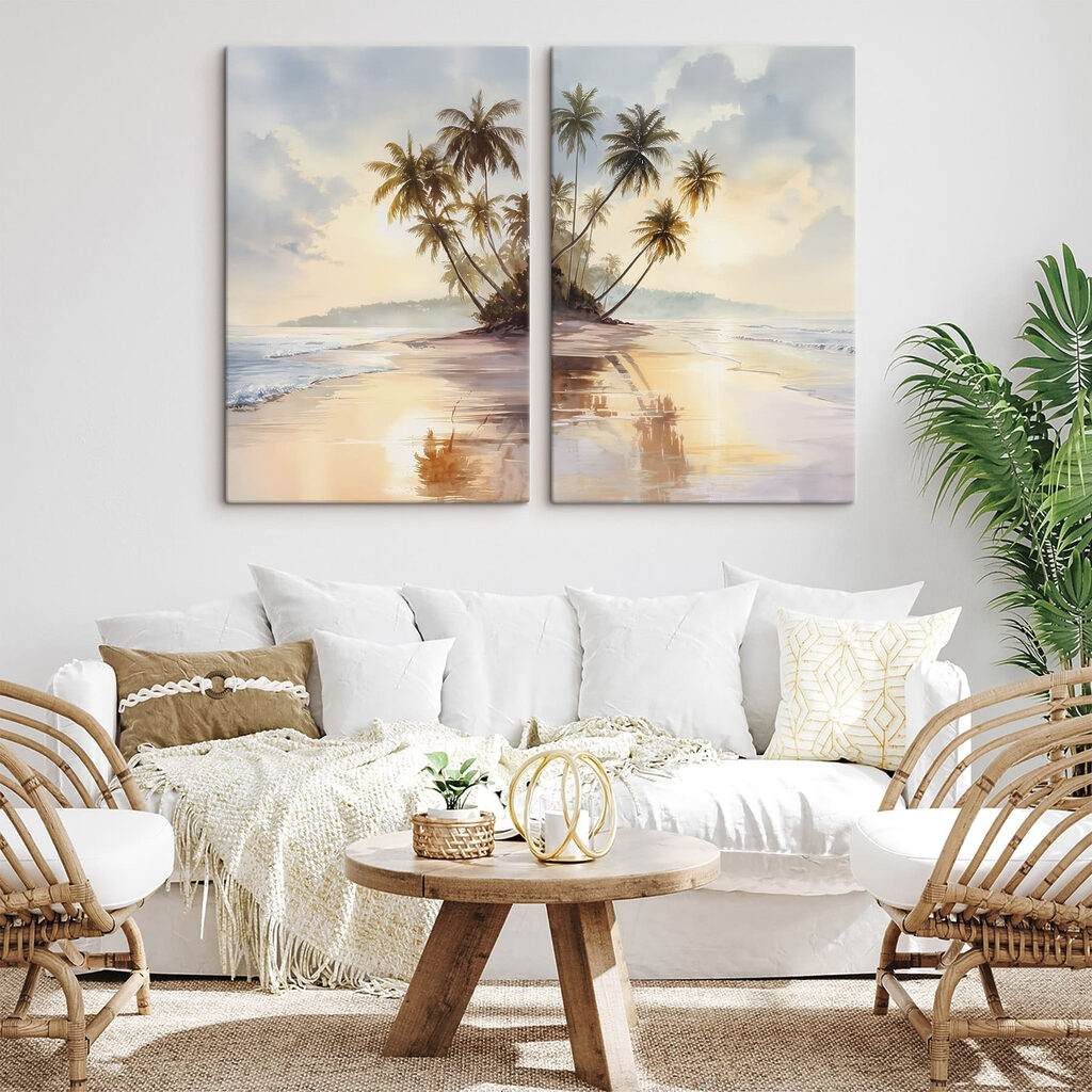 Palmbomen op een strand — interieur 2