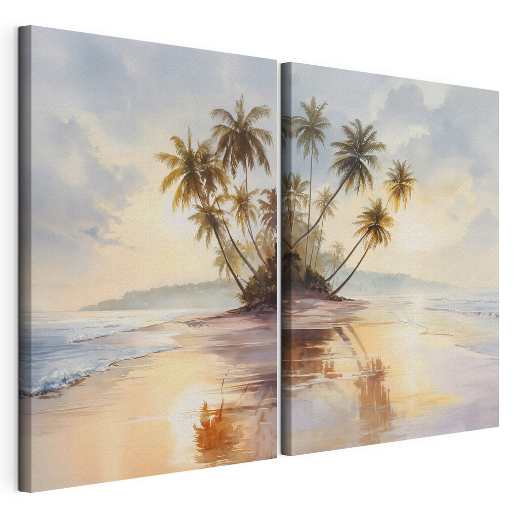 Palmbomen op een strand — productweergave