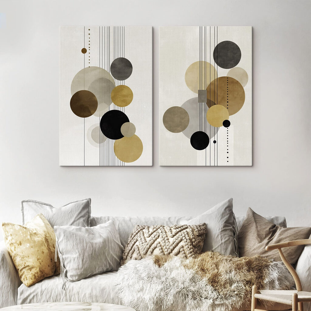 Twee kunstwerken met cirkels — interieur 1