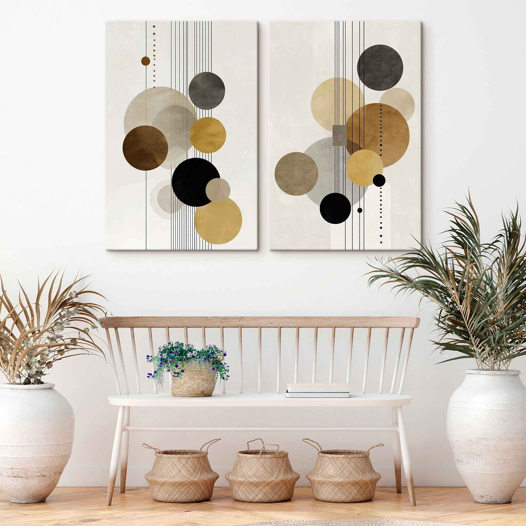 Twee kunstwerken met cirkels — interieur 2