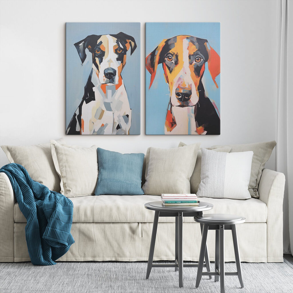 Schilderij van een hond — interieur 1