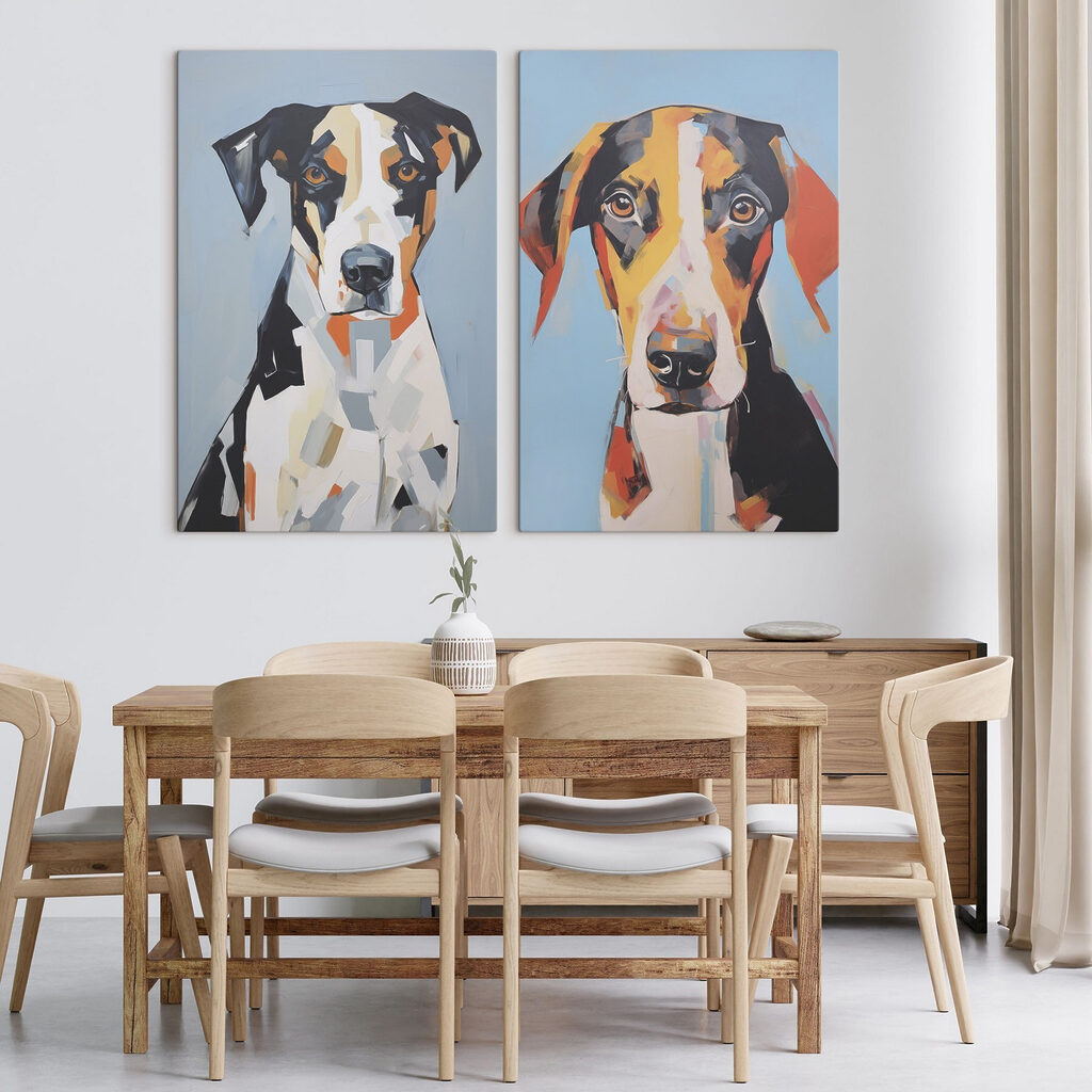 Schilderij van een hond — interieur 2