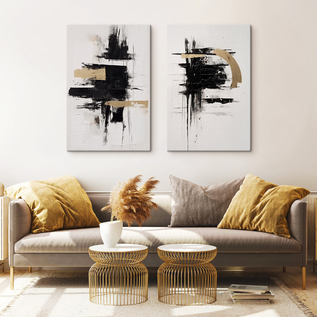 Gedurfde contrasten zorgen voor een opvallend visueel effect in een interieur