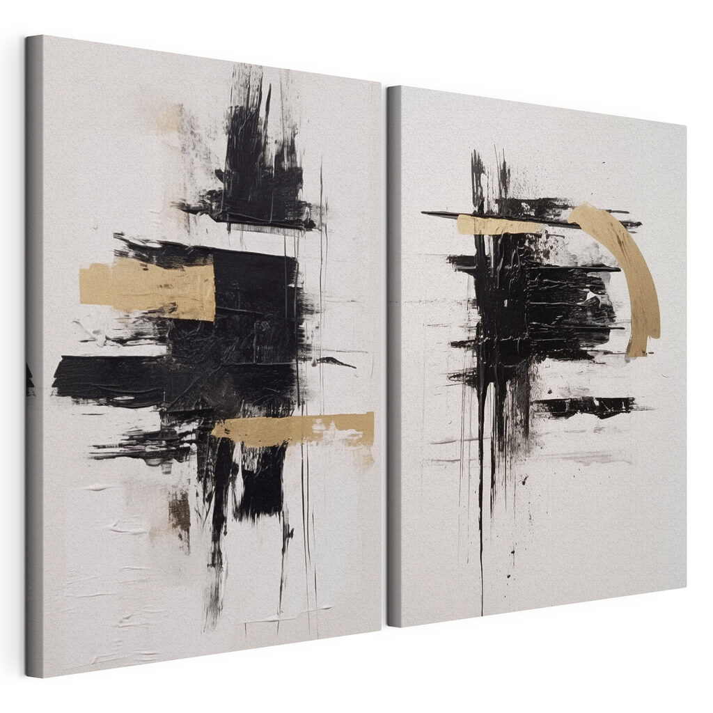 Gedurfde contrasten zorgen voor een opvallend visueel effect, gespannen canvas met doorlopende rand