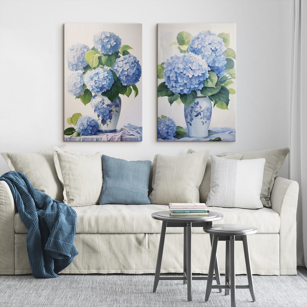 Schilderij van bloemen in een vaas — interieur 1