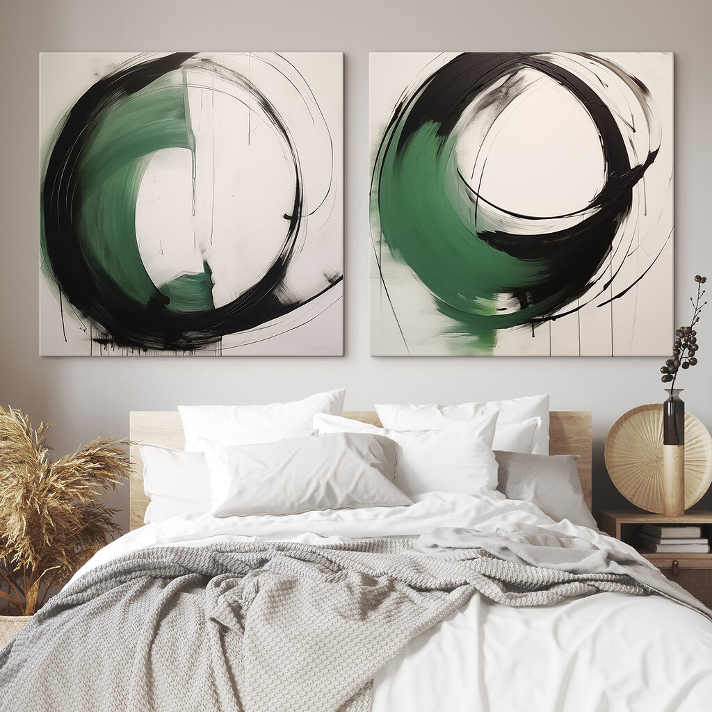 Twee schilderijen van een cirkel — interieur 2