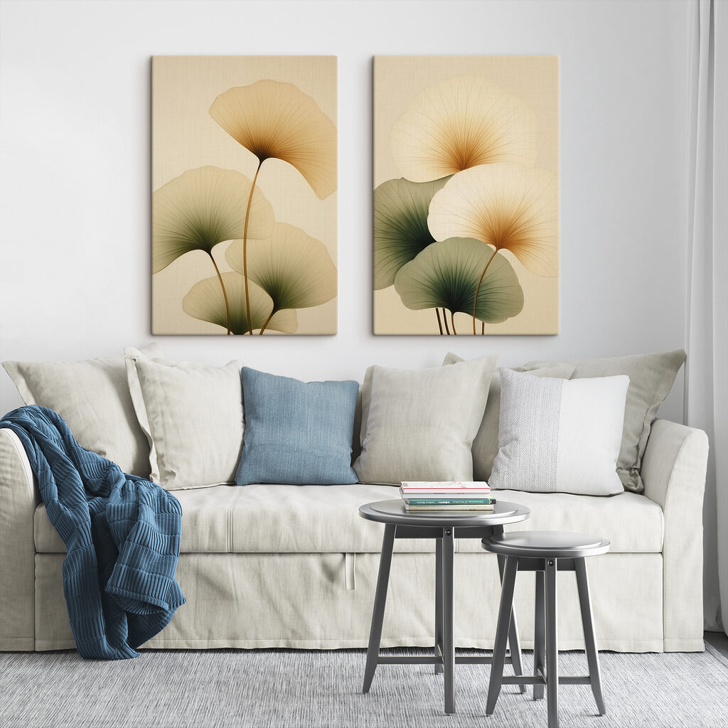 Zachte tinten van delicate bladeren — interieur 2