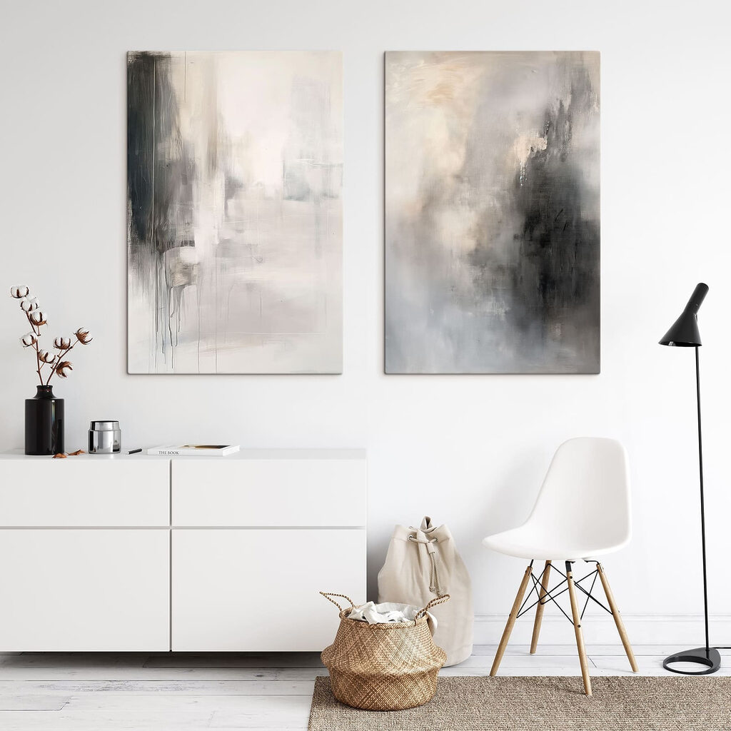 Schilderij van een persoon in een wit pak — interieur 1