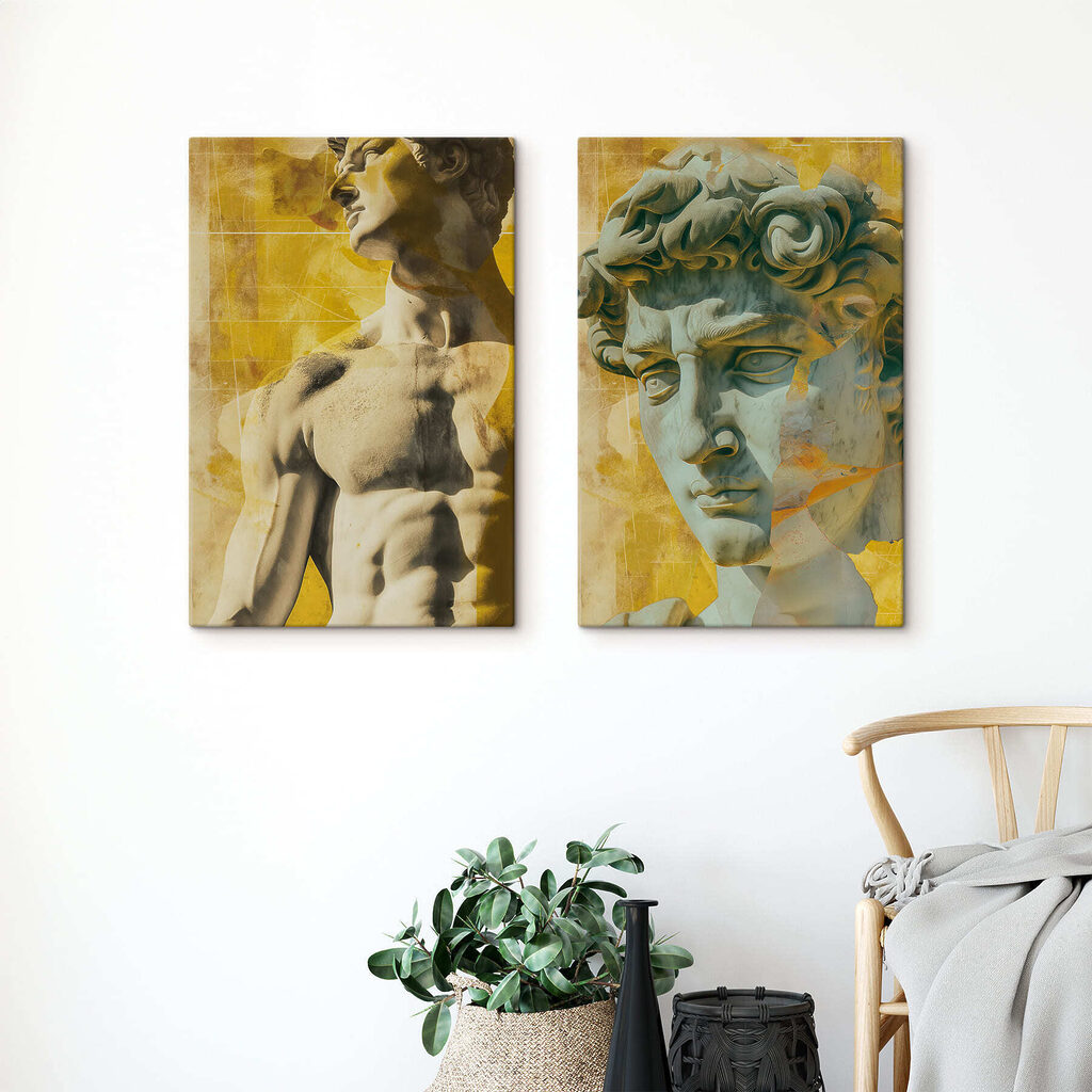 Collage van een standbeeld — interieur 1