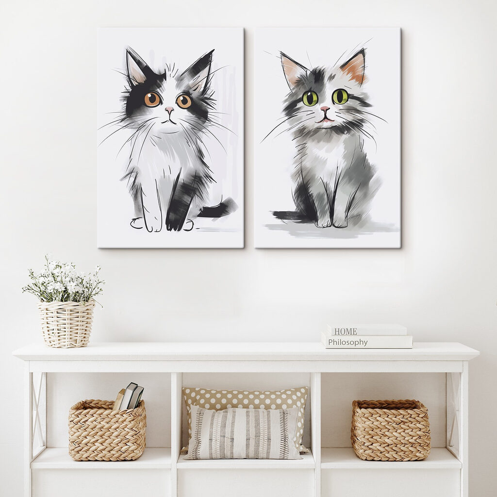 Tekening van een kat — interieur 2