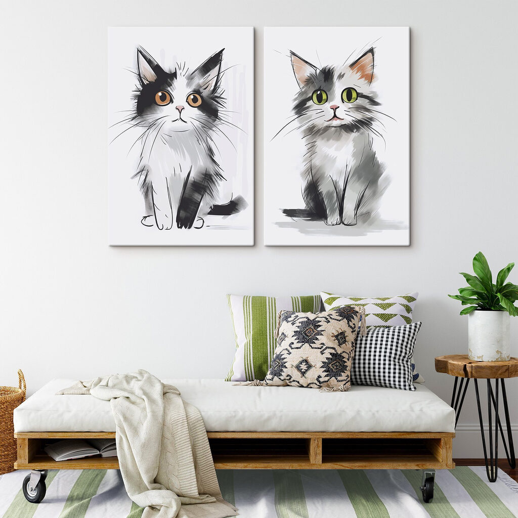 Tekening van een kat — interieur 1