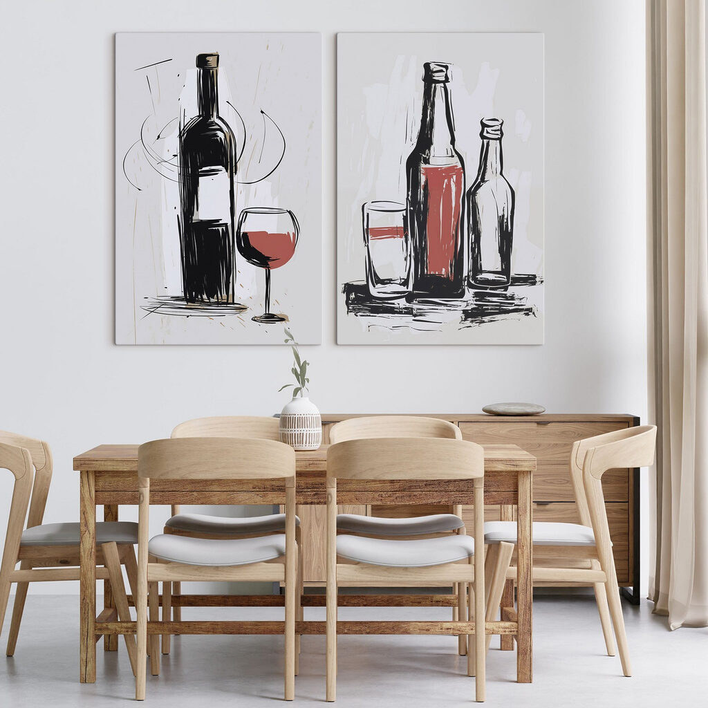 Kunstzinnige weerspiegelingen van drankflessen — interieur 2