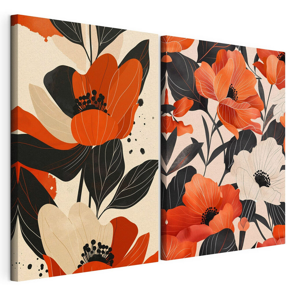 Levendige bloemen in contrasterende tinten — productweergave