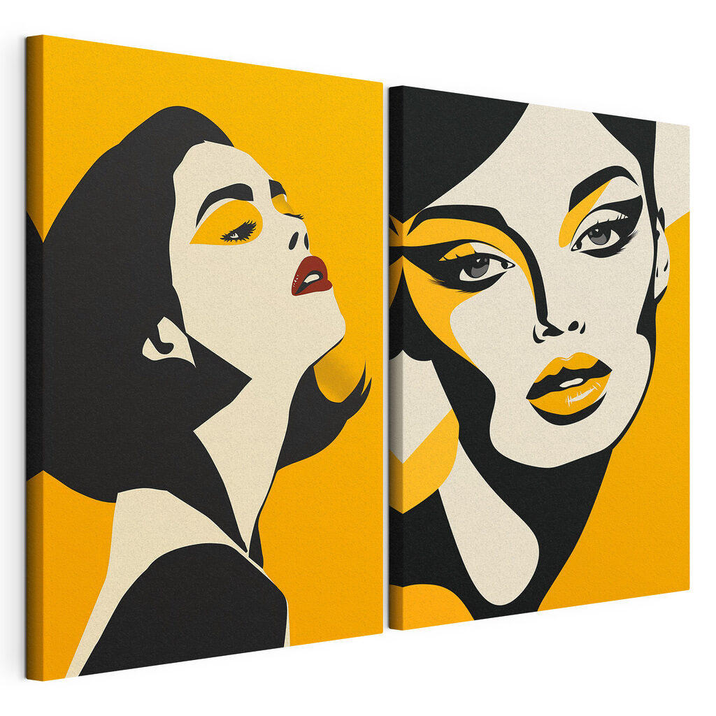 Vrouw met gele make-up — productweergave