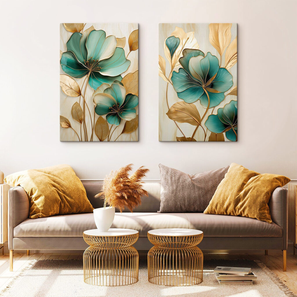 Fijne bloemen in levendige kleuren — interieur 1