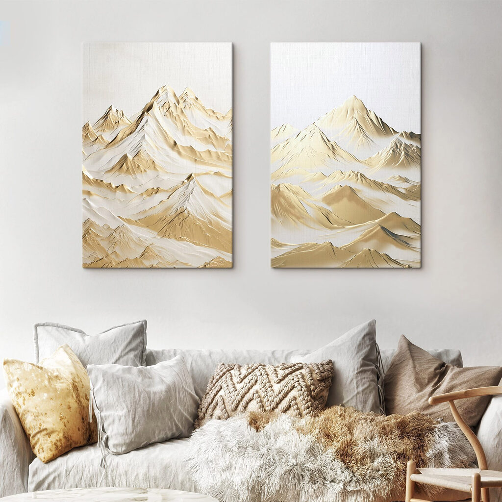 Bergketen met sneeuw — interieur 1