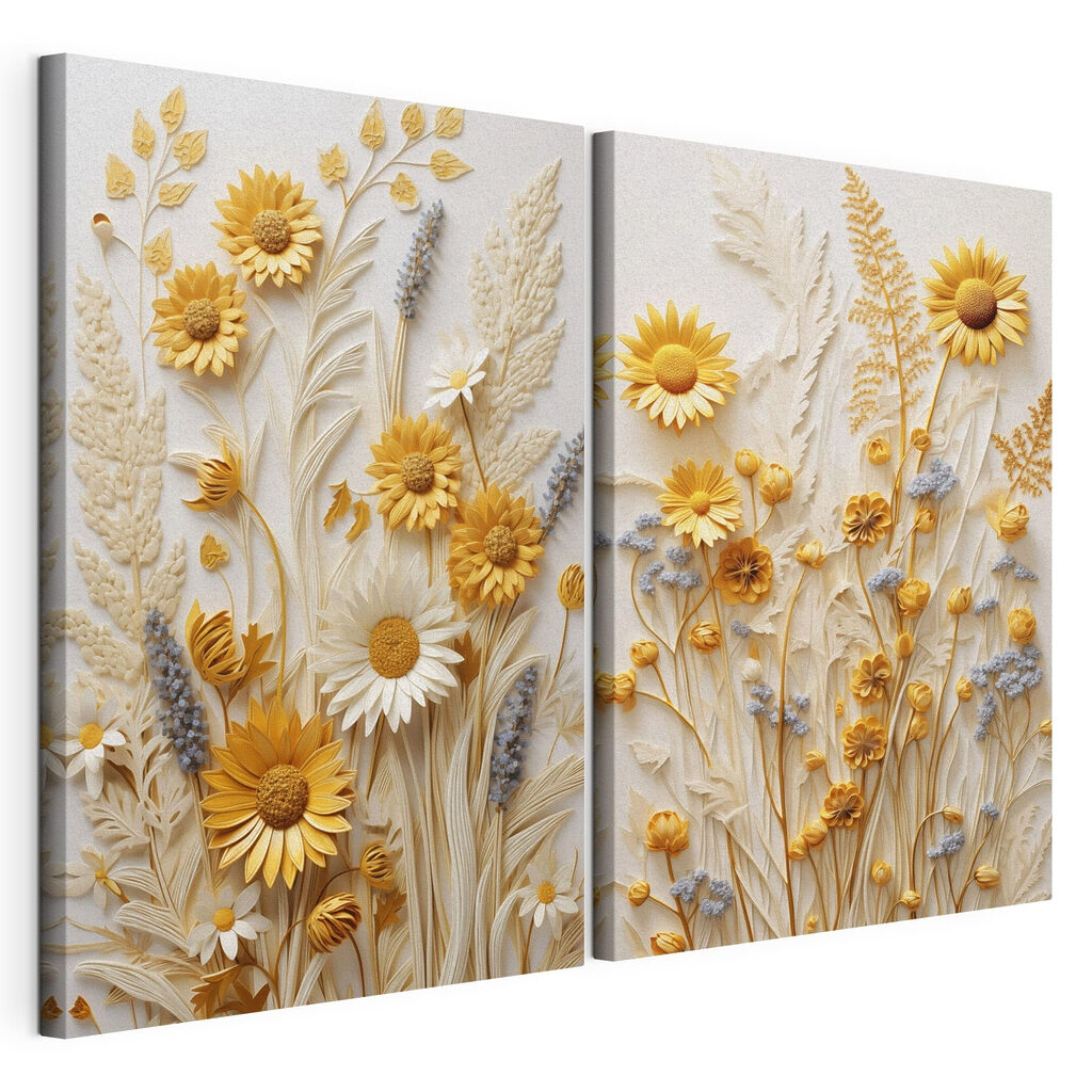 Collage van bloemen en bladeren — productweergave