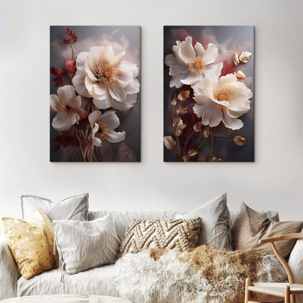 - Elegante bloemen in zachte tinten — interieur 2
