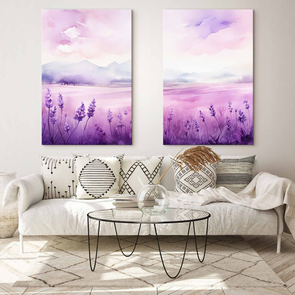 Schilderij van een lavendelveld — interieur 2