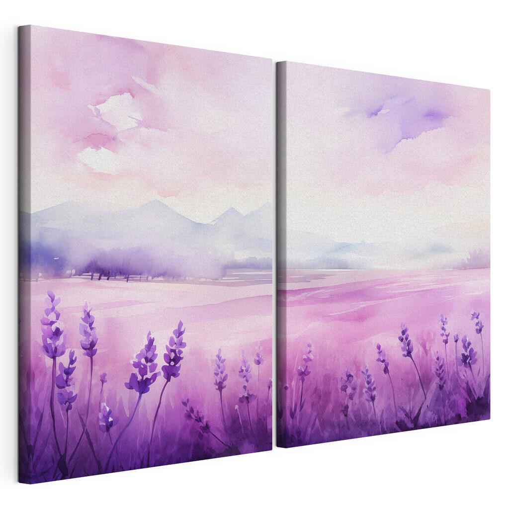 Schilderij van een lavendelveld — productweergave
