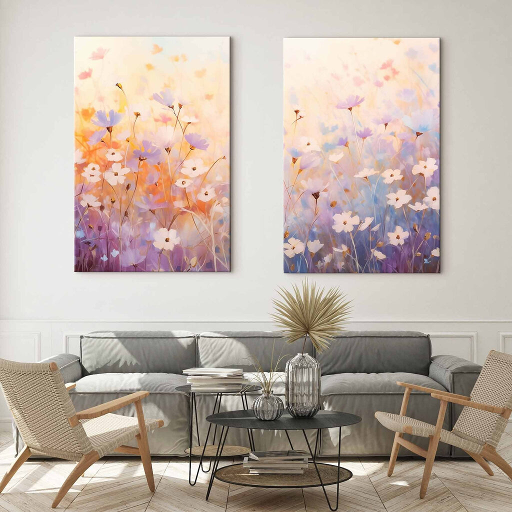 Schilderij van bloemen in een veld — interieur 2