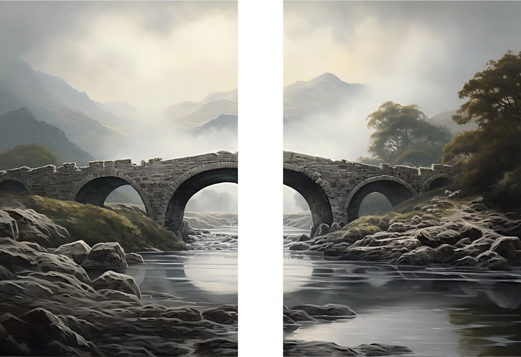 Brug over een rivier — volledig ontwerp