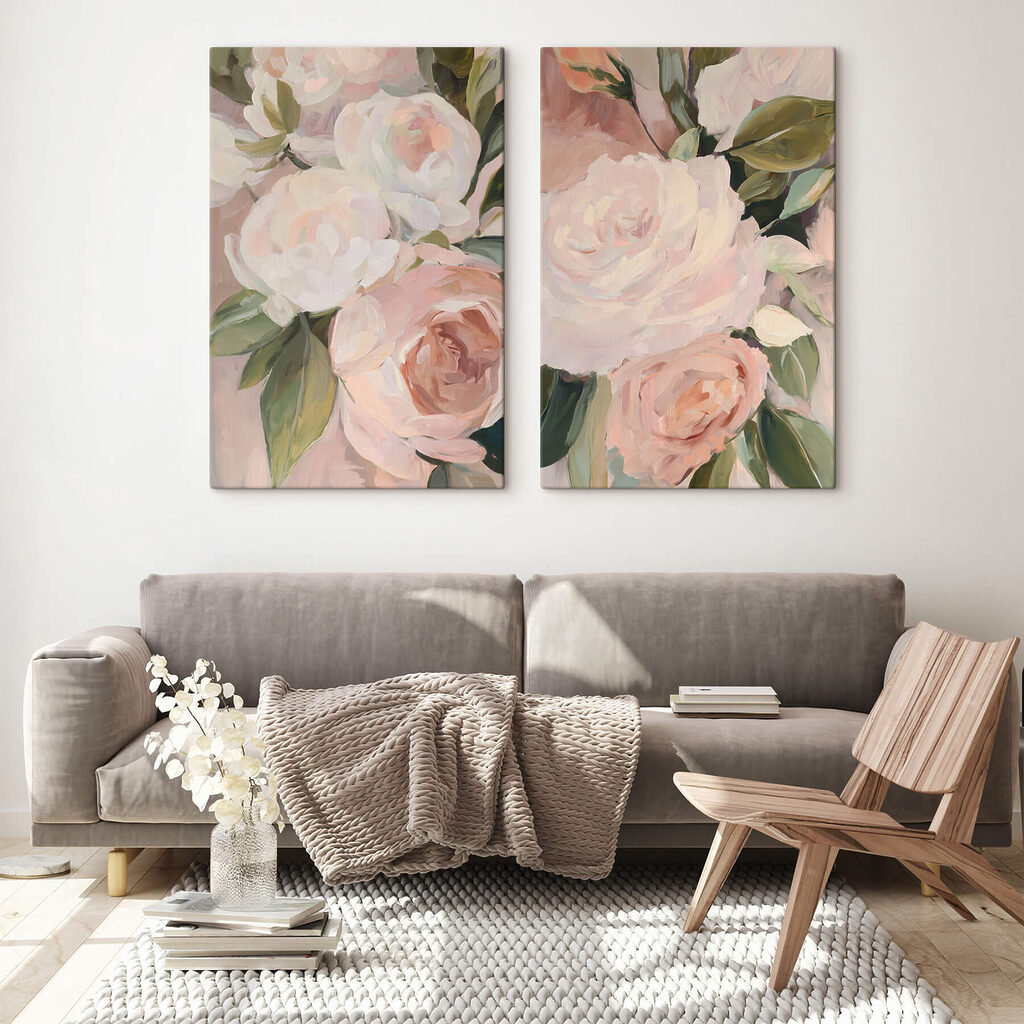 Zachte bloemen in subtiele pasteltinten — interieur 2
