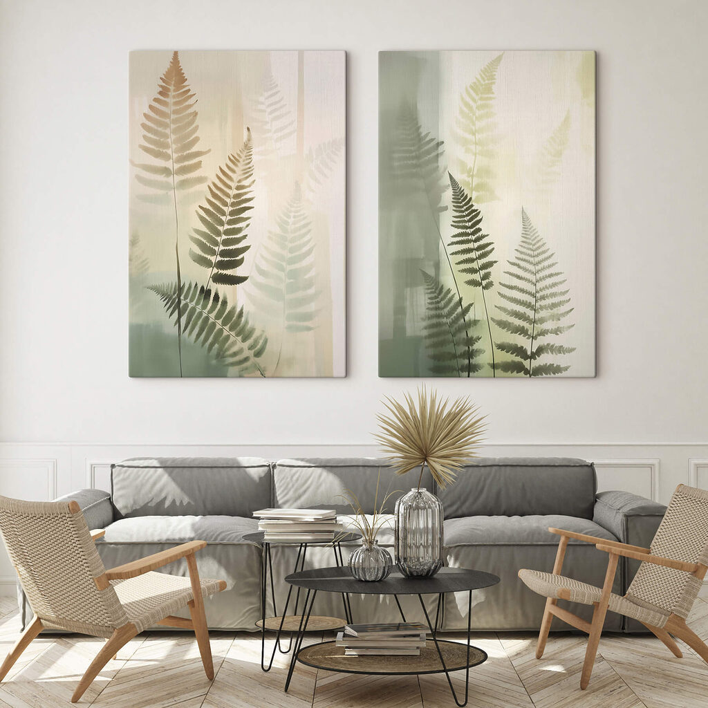 Delicate varens in zachte tinten in een interieur
