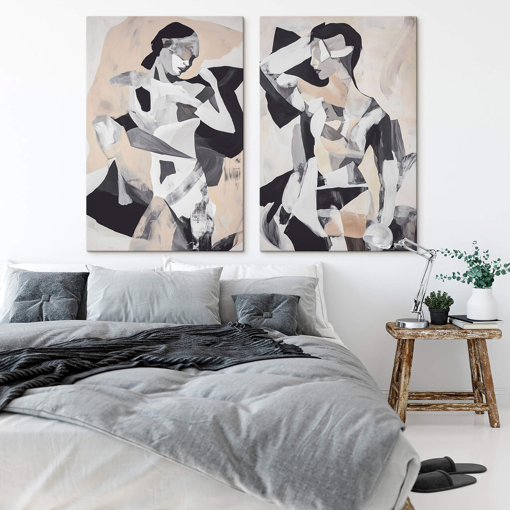 Twee afbeeldingen van een vrouw — interieur 1