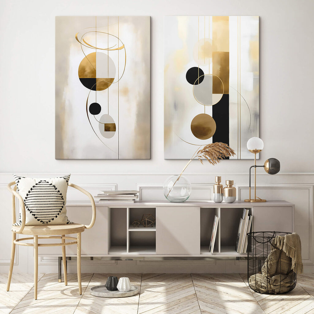 Twee kunstafbeeldingen — interieur 1