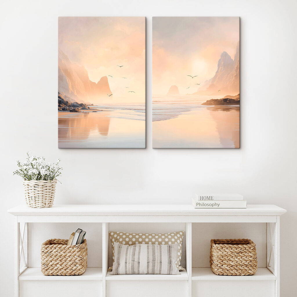 Strand met bergen en een waterpartij — interieur 2