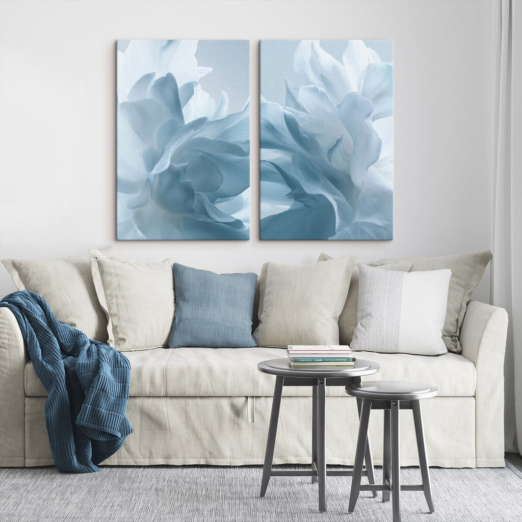 Zachte bloemblaadjes in zachte tinten — interieur 1