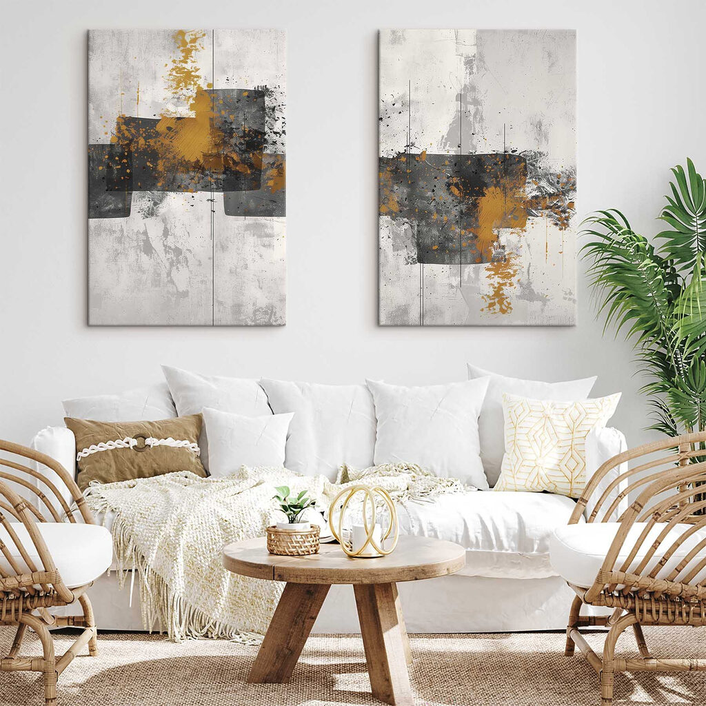 Abstracte kleuren in een dynamische compositie — interieur 2
