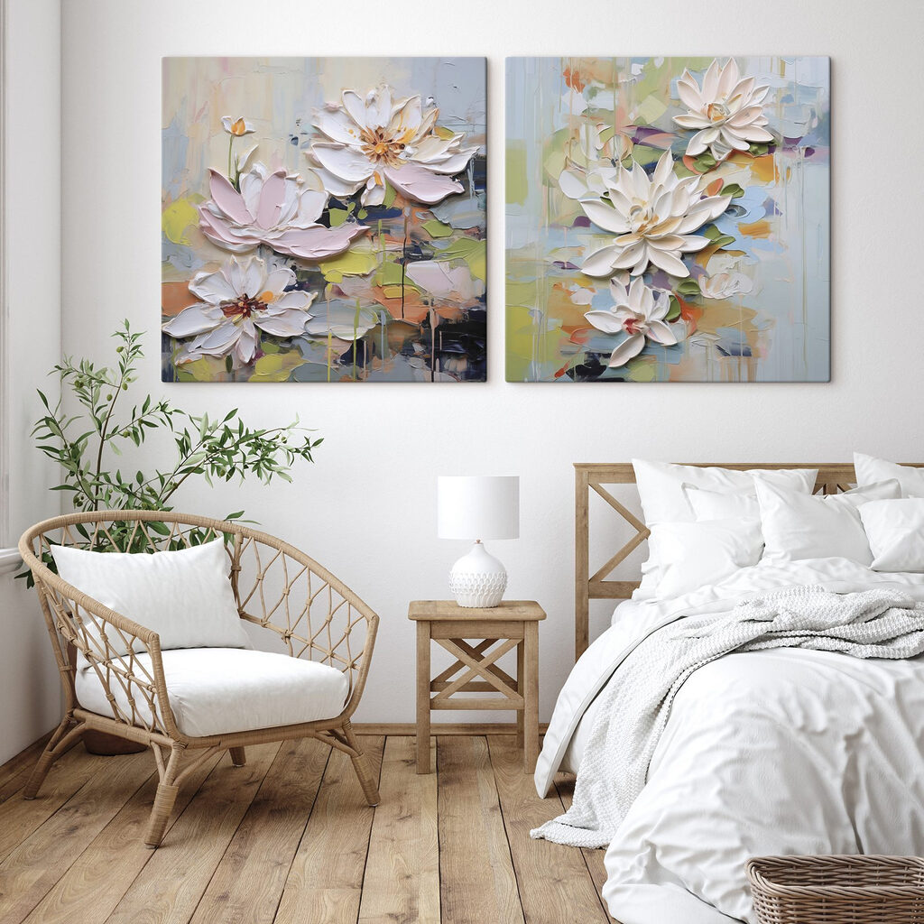 - Elegante bloemen in zachte pasteltinten — interieur 2