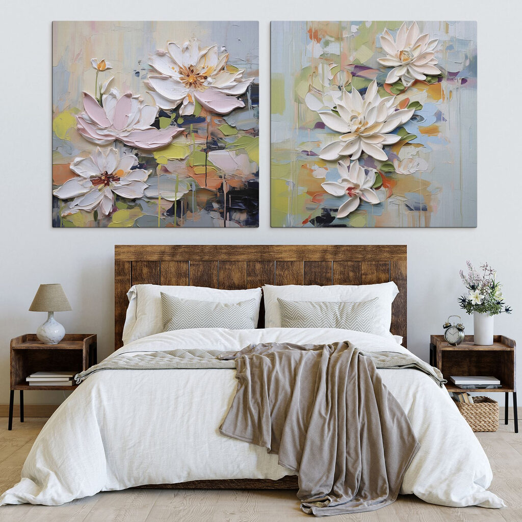 - Elegante bloemen in zachte pasteltinten — interieur 1