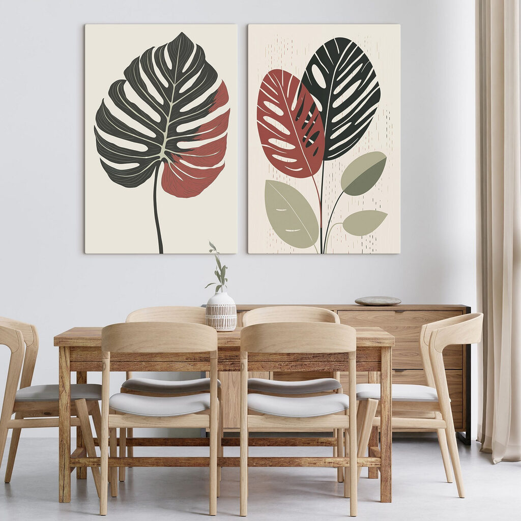 Twee afbeeldingen van een plant — interieur 1