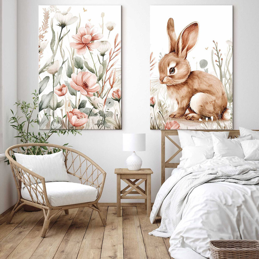 Konijn en bloemen — interieur 2