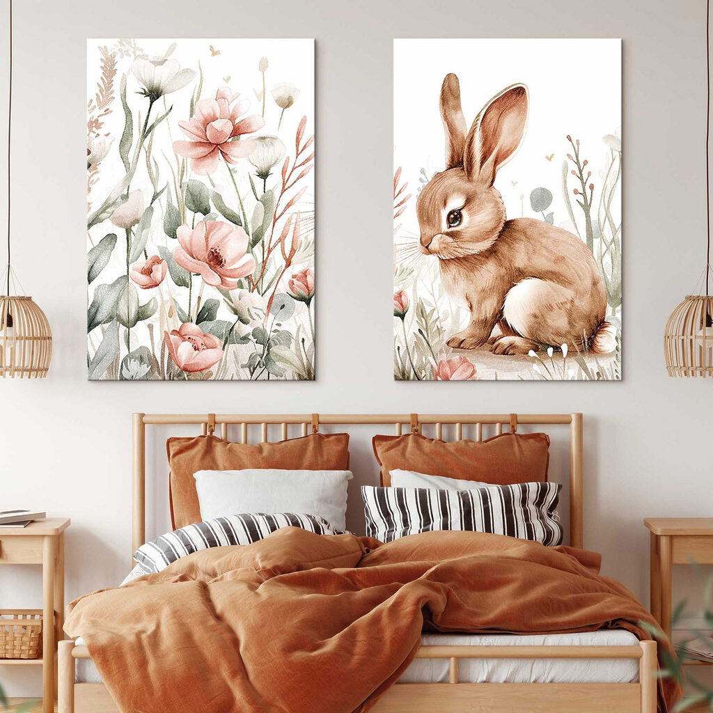 Konijn en bloemen — interieur 1