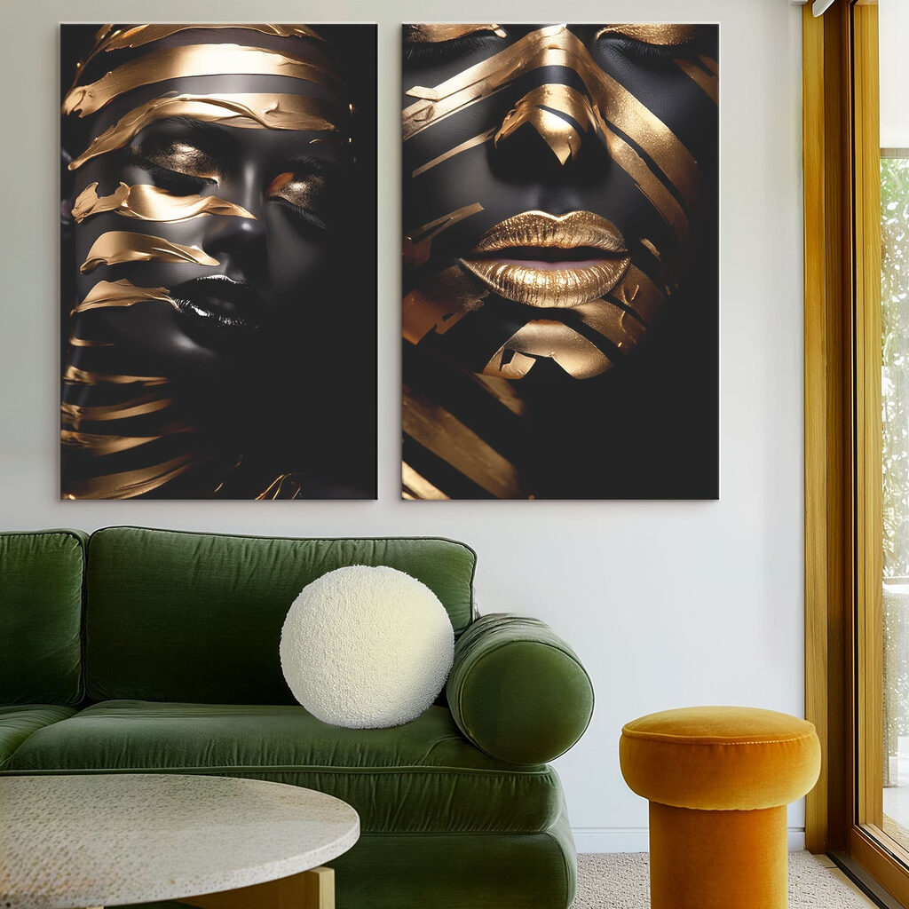 - Opvallend contrast in kleuren en texturen in een interieur