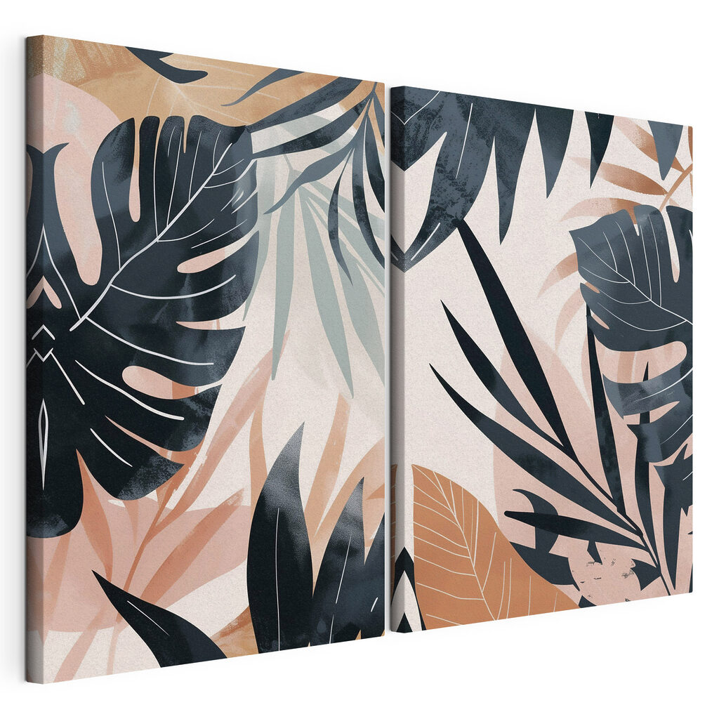 - Tropisch blad in zachte kleuren — productweergave
