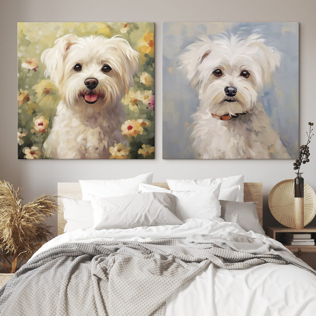 Schattige puppy's in een bloemrijke omgeving — interieur 2