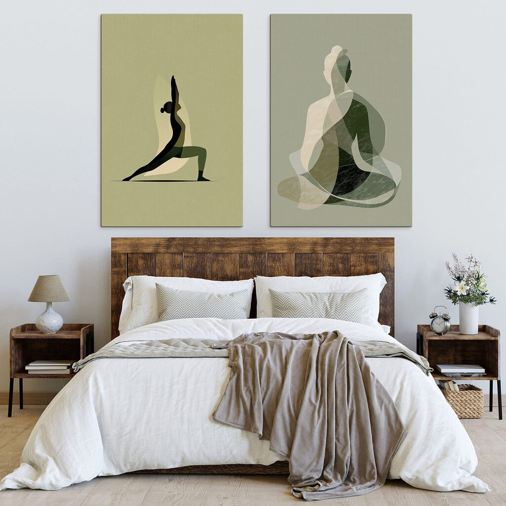 Vrouw die yoga doet — interieur 1