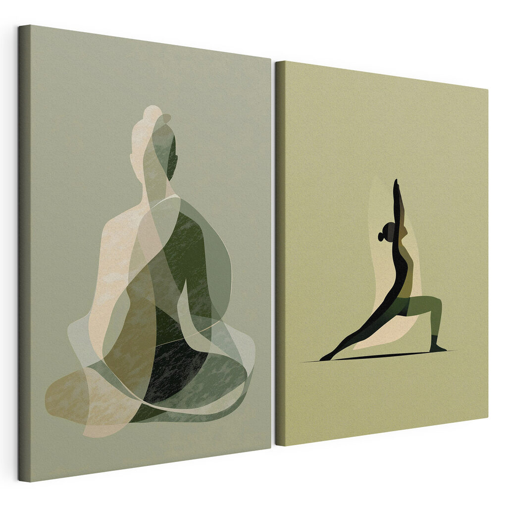 Vrouw die yoga doet — productweergave